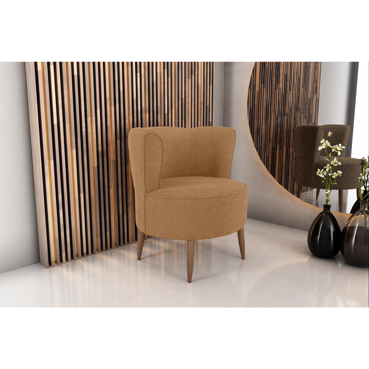 DECOCASA - Poltrona 1 cuerpo Savana F493 69x77x70 cm Beige