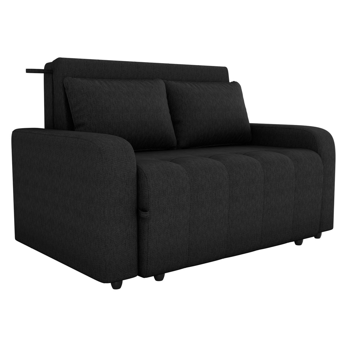 DECOCASA - Sofá cama 2 cuerpos Amora G501 138x90x97 cm Negro