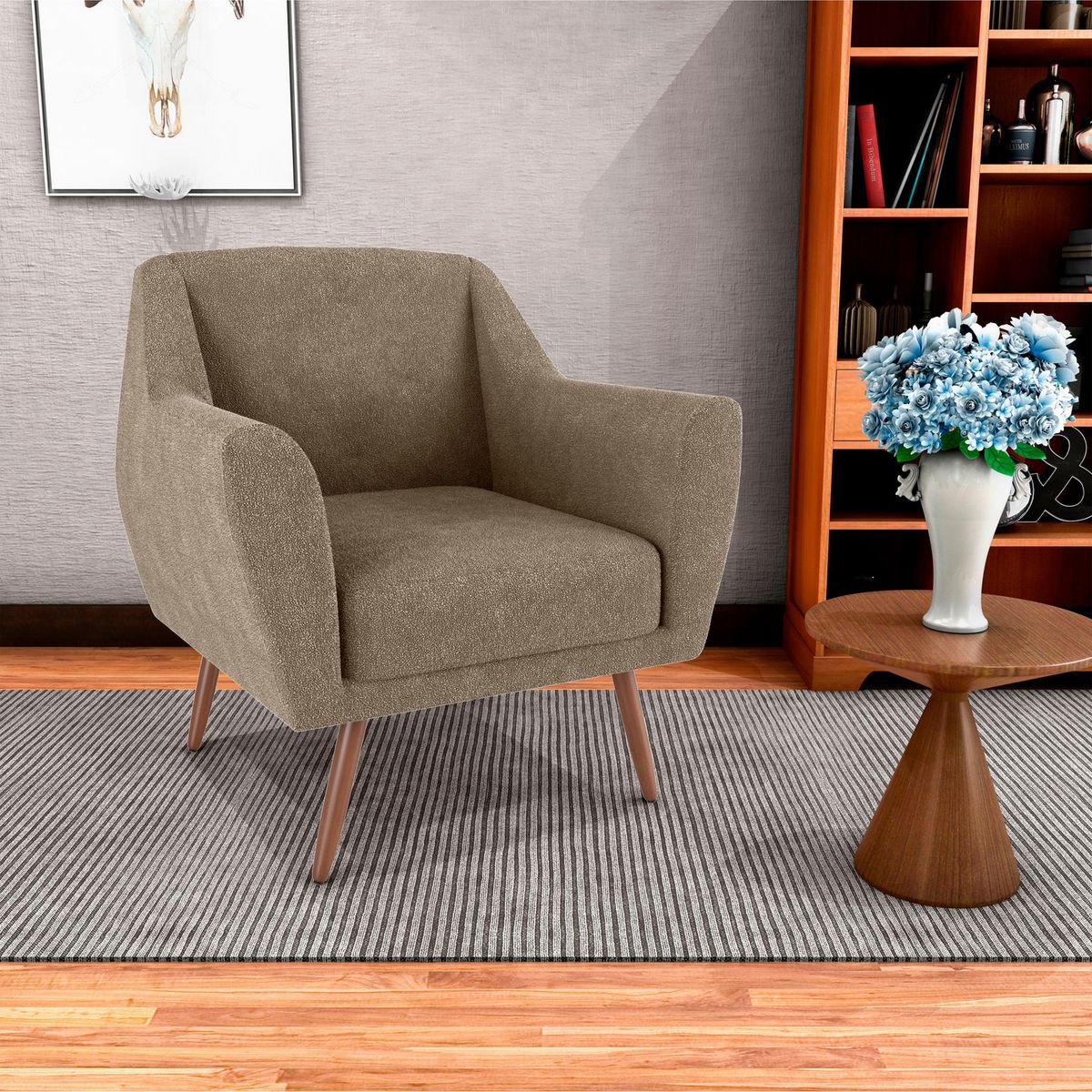 DECOCASA - Poltrona 1 cuerpo Veneza F498 80x84x67 cm Cafe