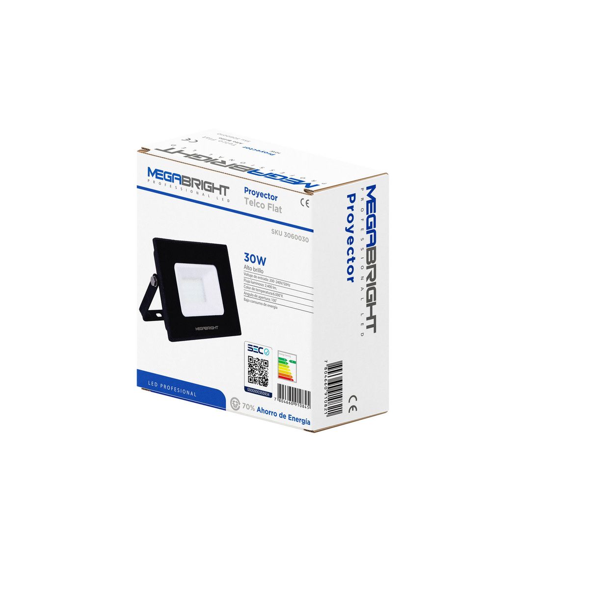 MEGABRIGHT - Proyector Led 30 W IP 65 2400 lm Luz Fría