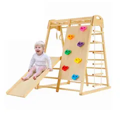 KIDSCOOL - Juego de Escalada Montessori 110x147x120 cm Madera Desde 3 años
