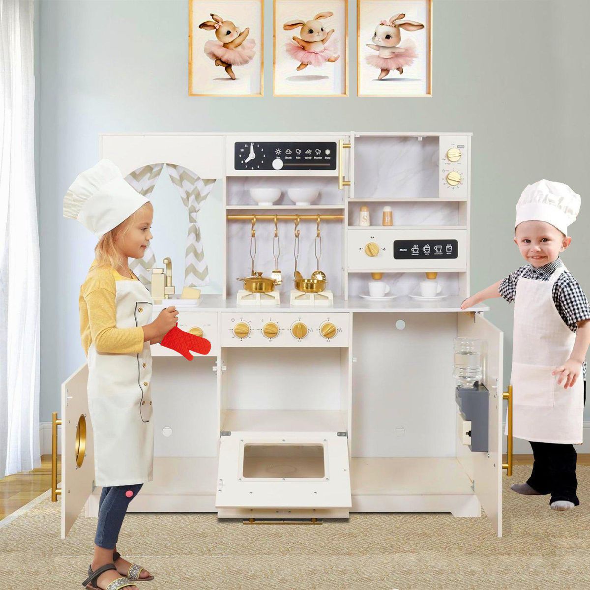 KIDSCOOL - Cocina con accesorios Luxury pro blanco