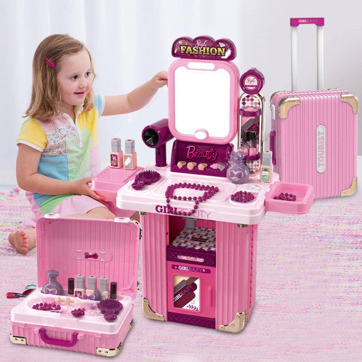 KIDSCOOL - Juego maletas tocador de belleza Kids
