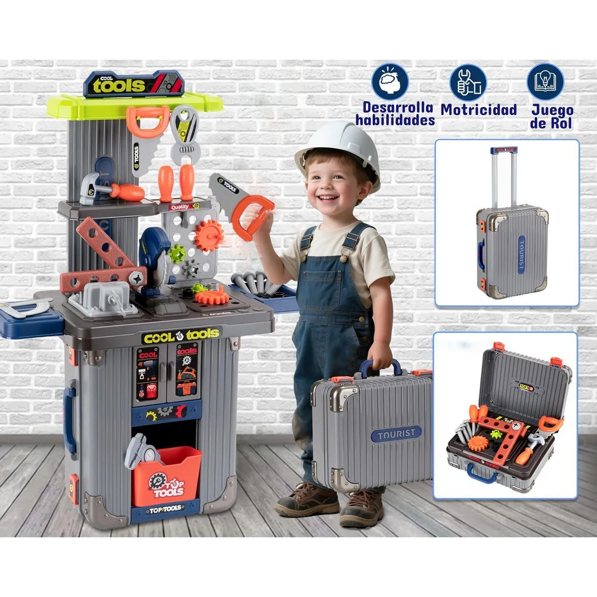KIDSCOOL - Juego maletas banco de herramientas Kids