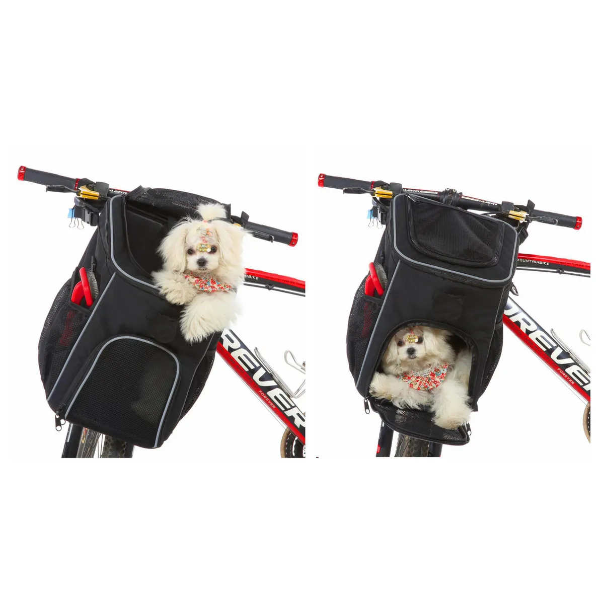 KIDSCOOL - Bolso de bicicleta para mascota black