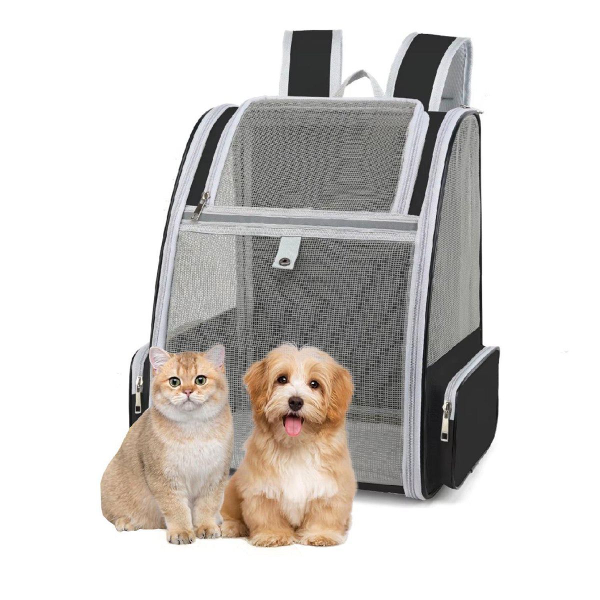 KIDSCOOL - Mochila de transporte para mascota black