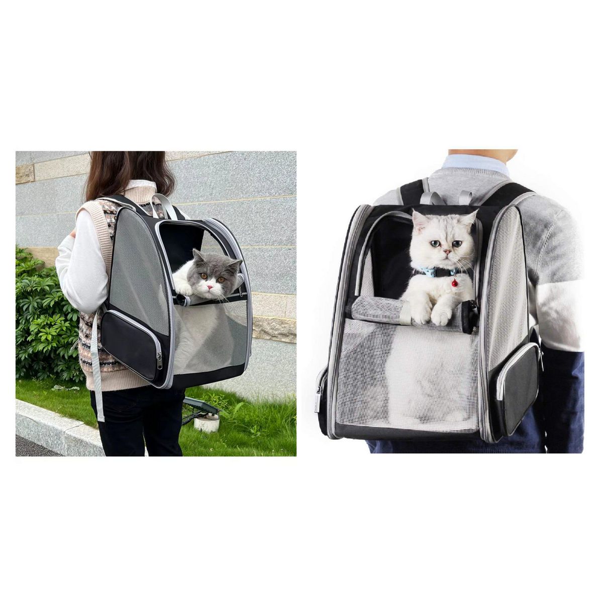 KIDSCOOL - Mochila de transporte para mascota black