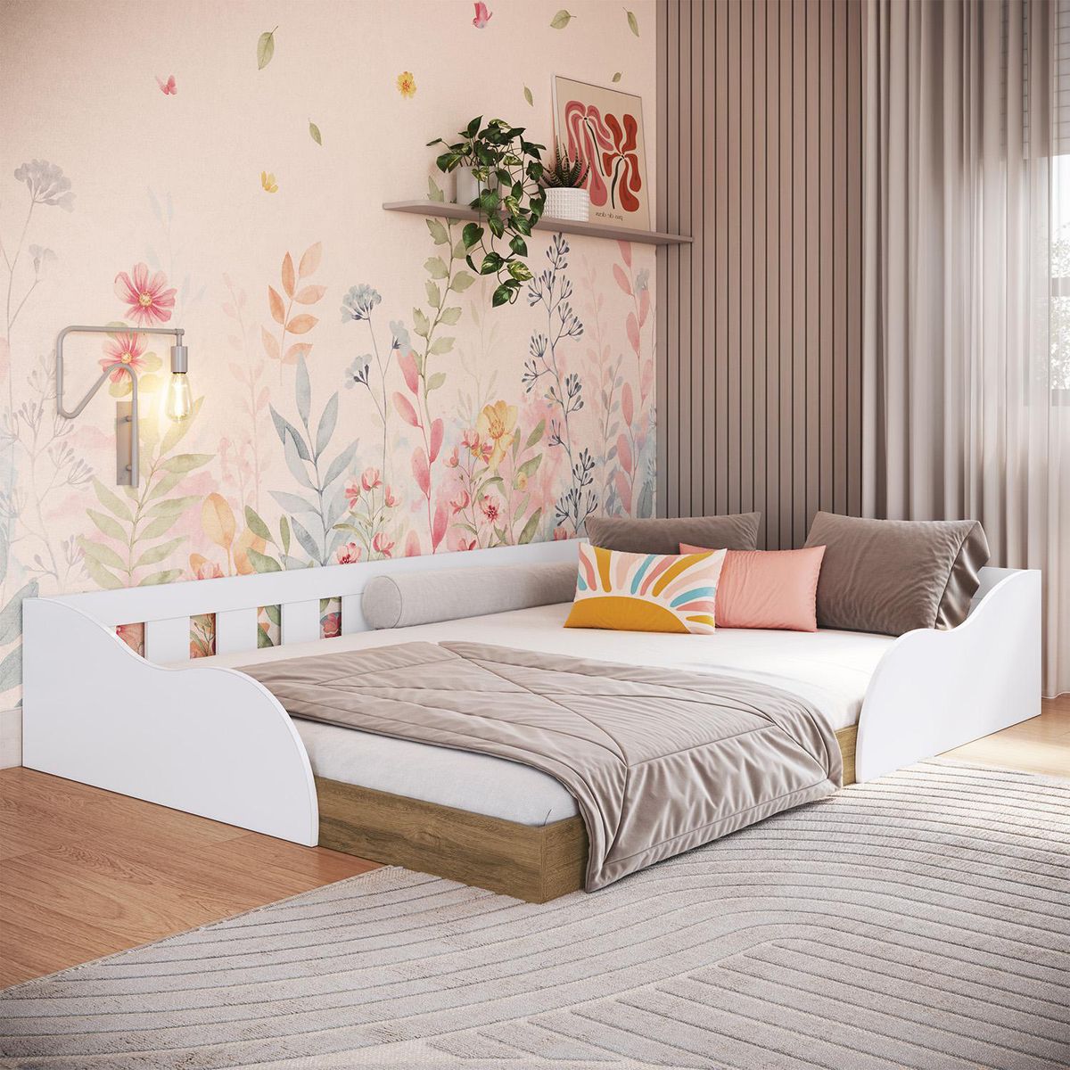 HOGA - Cama 2 plazas Hoga Memphis Blanco