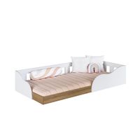 Cama 1 plaza de Estructura Memphis Blanco