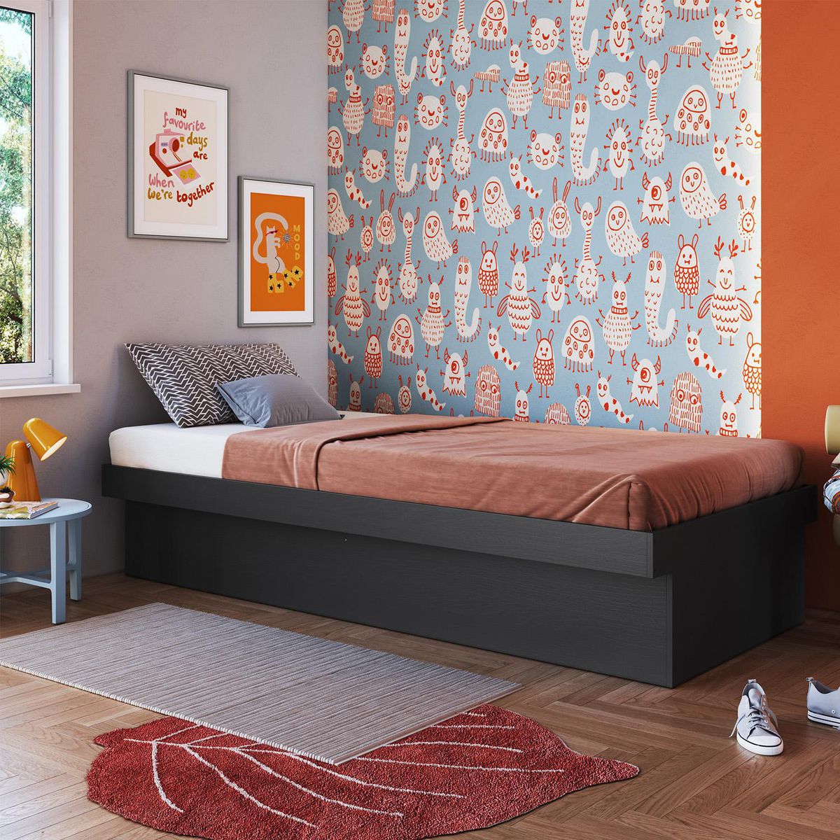 HOGA - Cama 1.5 plazas Hoga Bogotá Gris