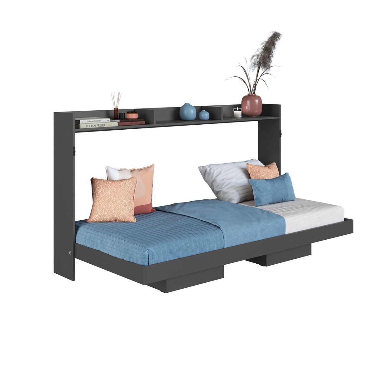HOGA - Cama 1 plaza Cama plegable Hoga Hanover Gris