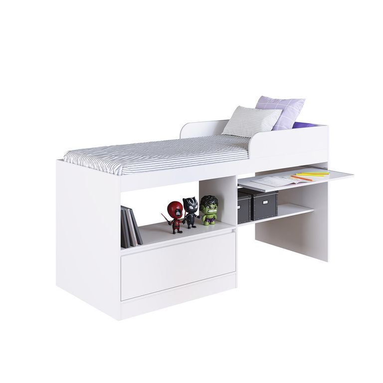 Cama 1.5 plazas de Estructura Jacarta Blanco