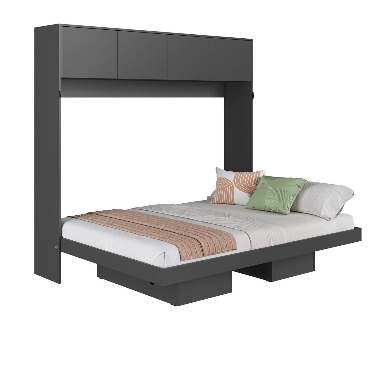 HOGA - Cama 2 plazas Cama plegable Hoga Hanover Gris