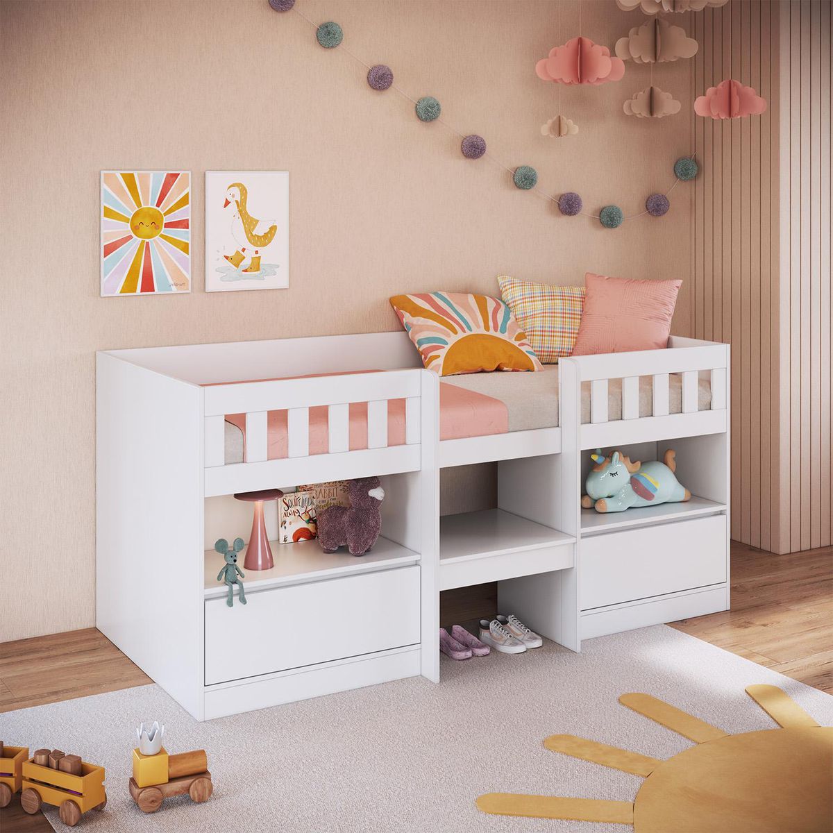 HOGA - Cama 1 plaza Hoga Bela Blanco