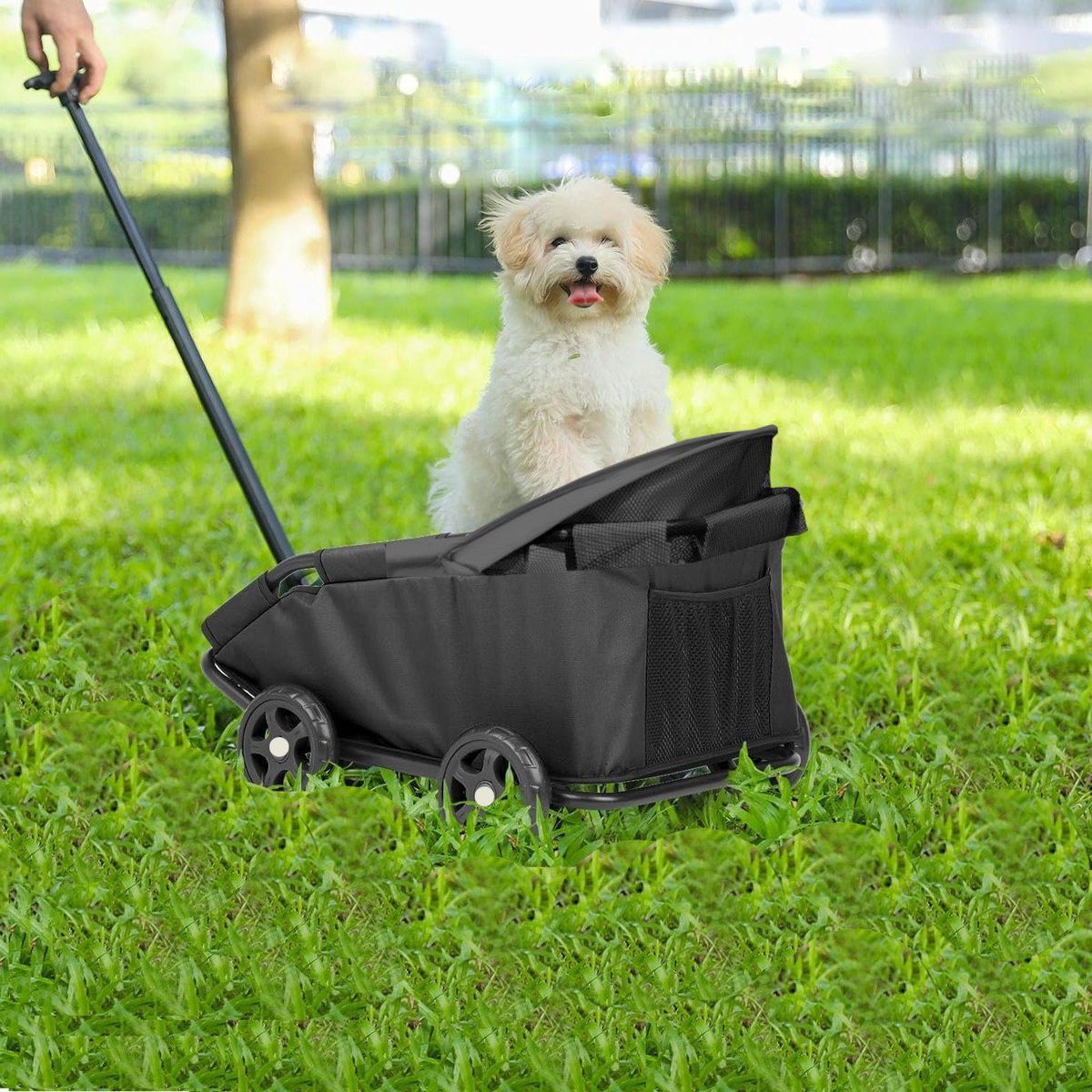 KIDSCOOL - Carro plegable de paseo para mascota black