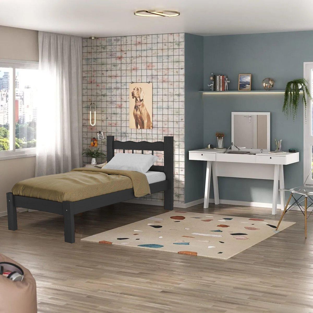 KIDSCOOL - Cama individual Infantil Infantil CR4141.0003 Negro