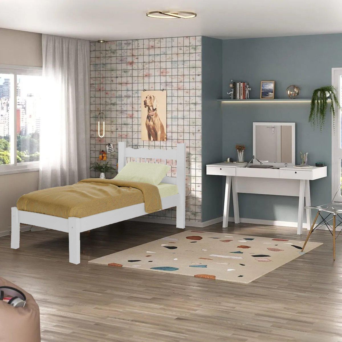 KIDSCOOL - Cama individual Infantil Infantil CR4141.0001 Blanco