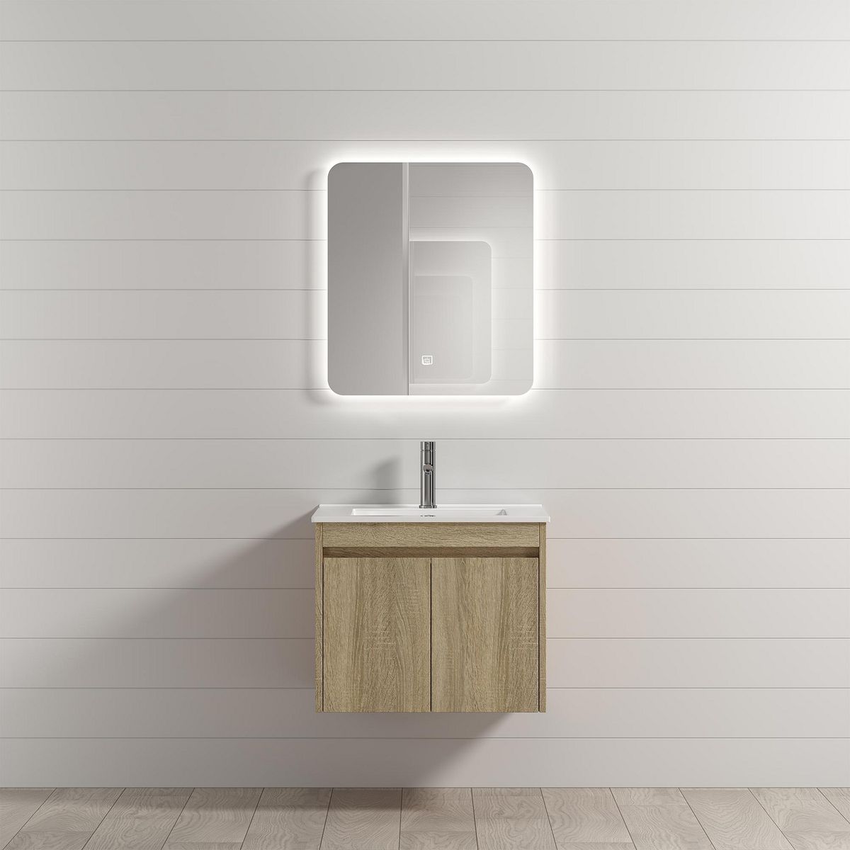 KLIPEN - Mueble de baño Nepal Café 60x50x46 cm