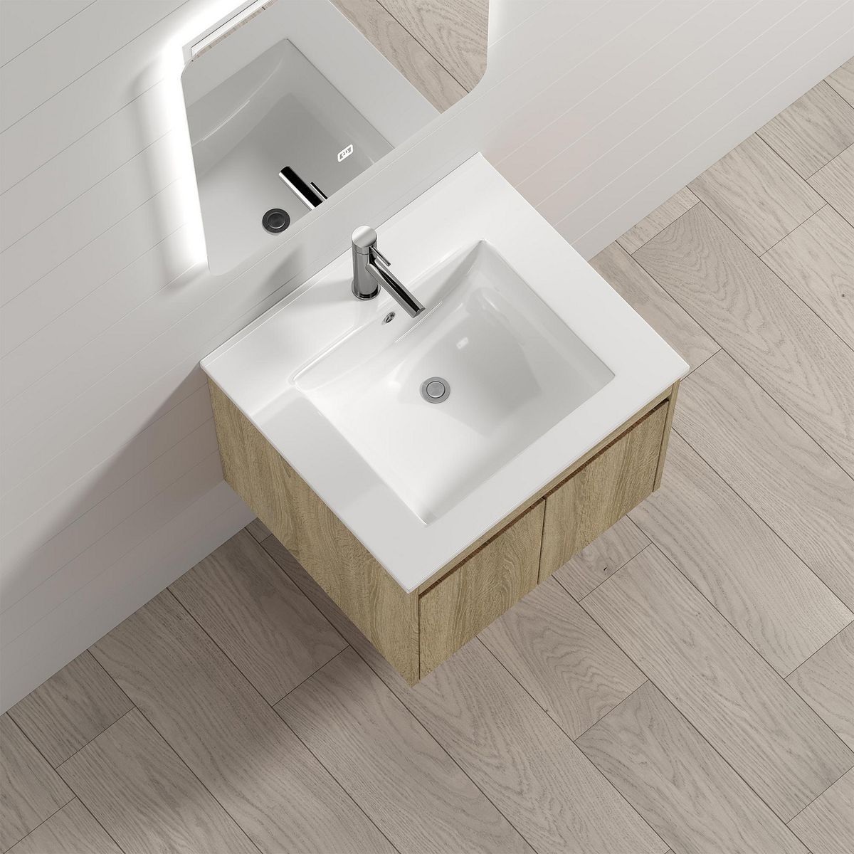 KLIPEN - Mueble de baño Nepal Café 60x50x46 cm