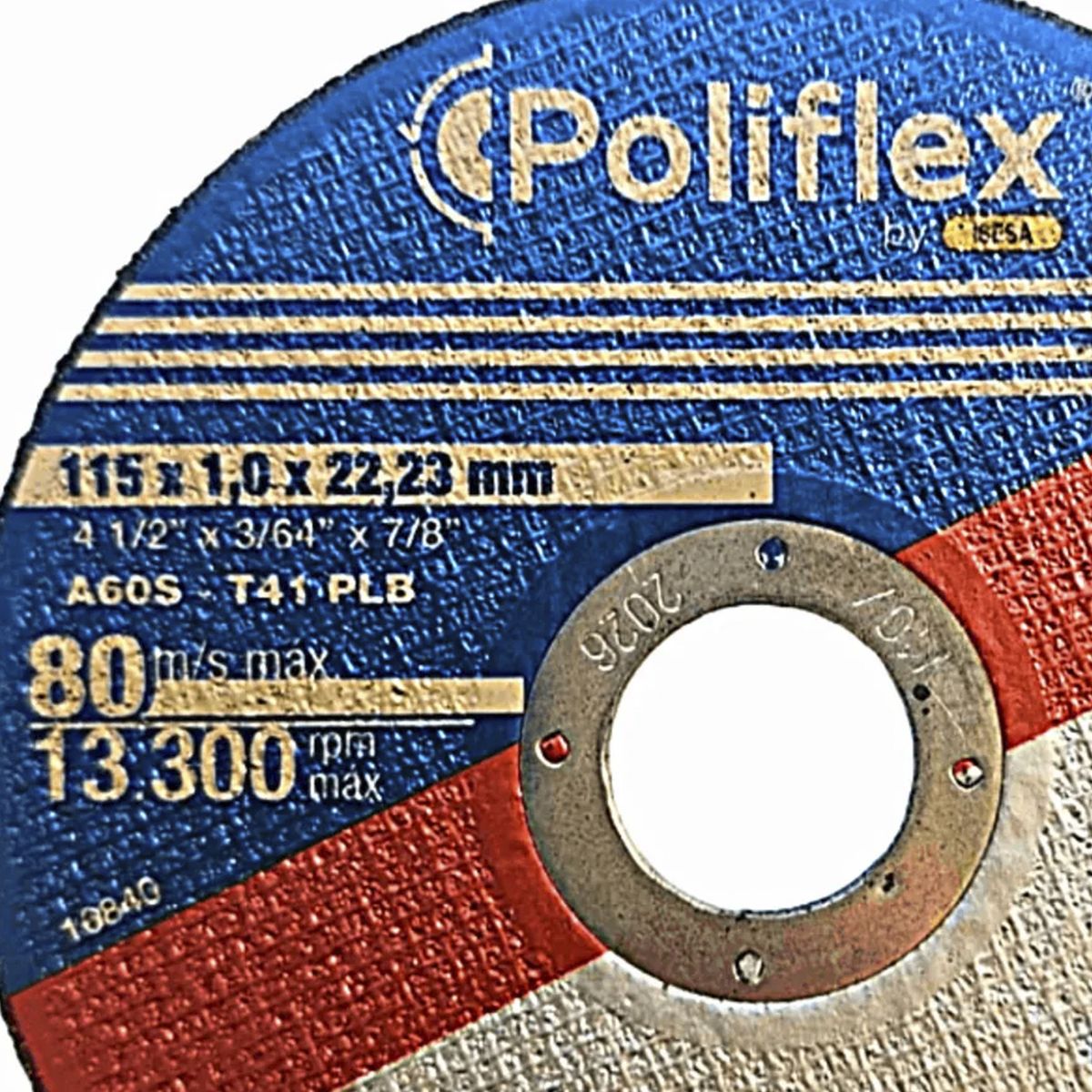 POLIFLEX - Disco corte metal 115x1,0x22 mm