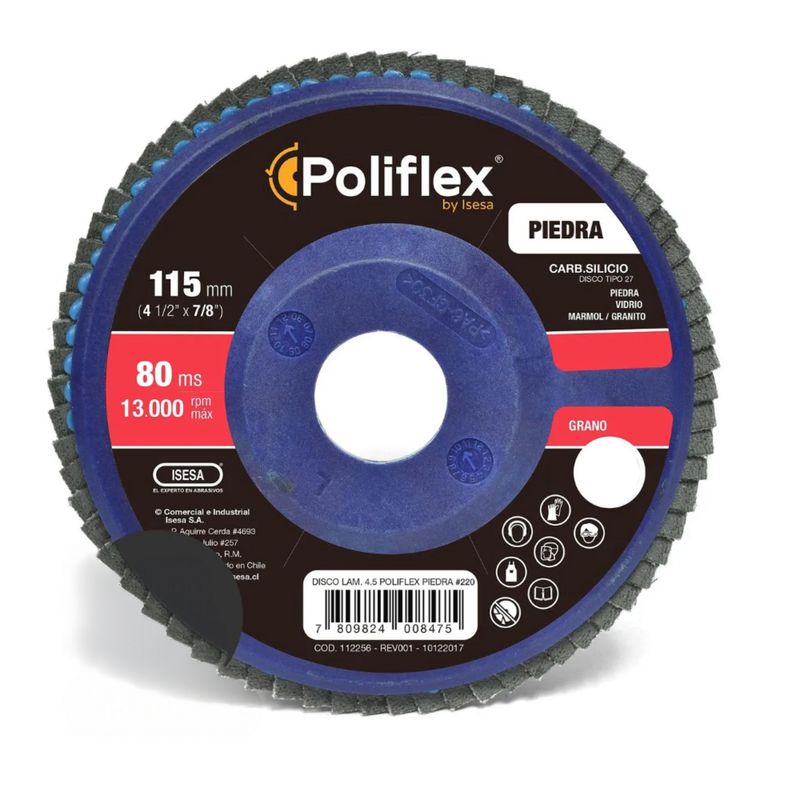 POLIFLEX - Disco laminado CS-400 41/2 B27 pie/vid