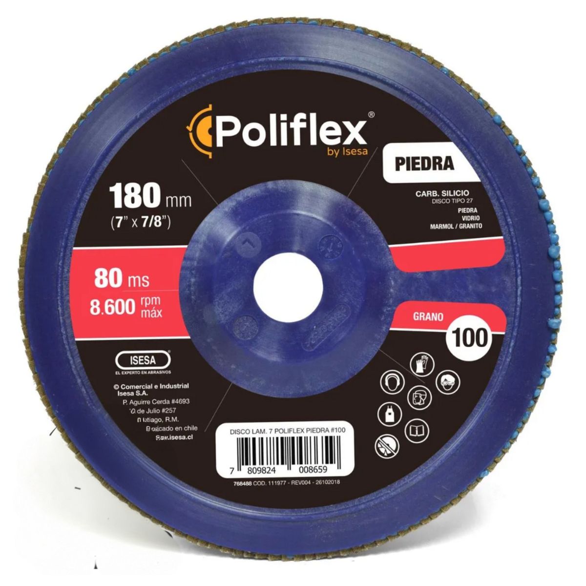 POLIFLEX - Disco laminado CS-100 7pl B27 pie/vid