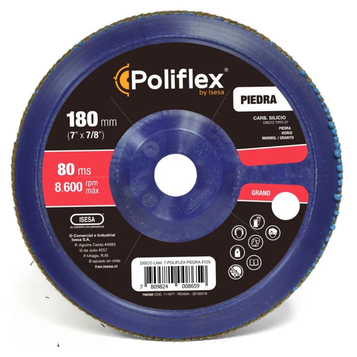 POLIFLEX - Disco laminado CS-220 7pl B27 pie/vid