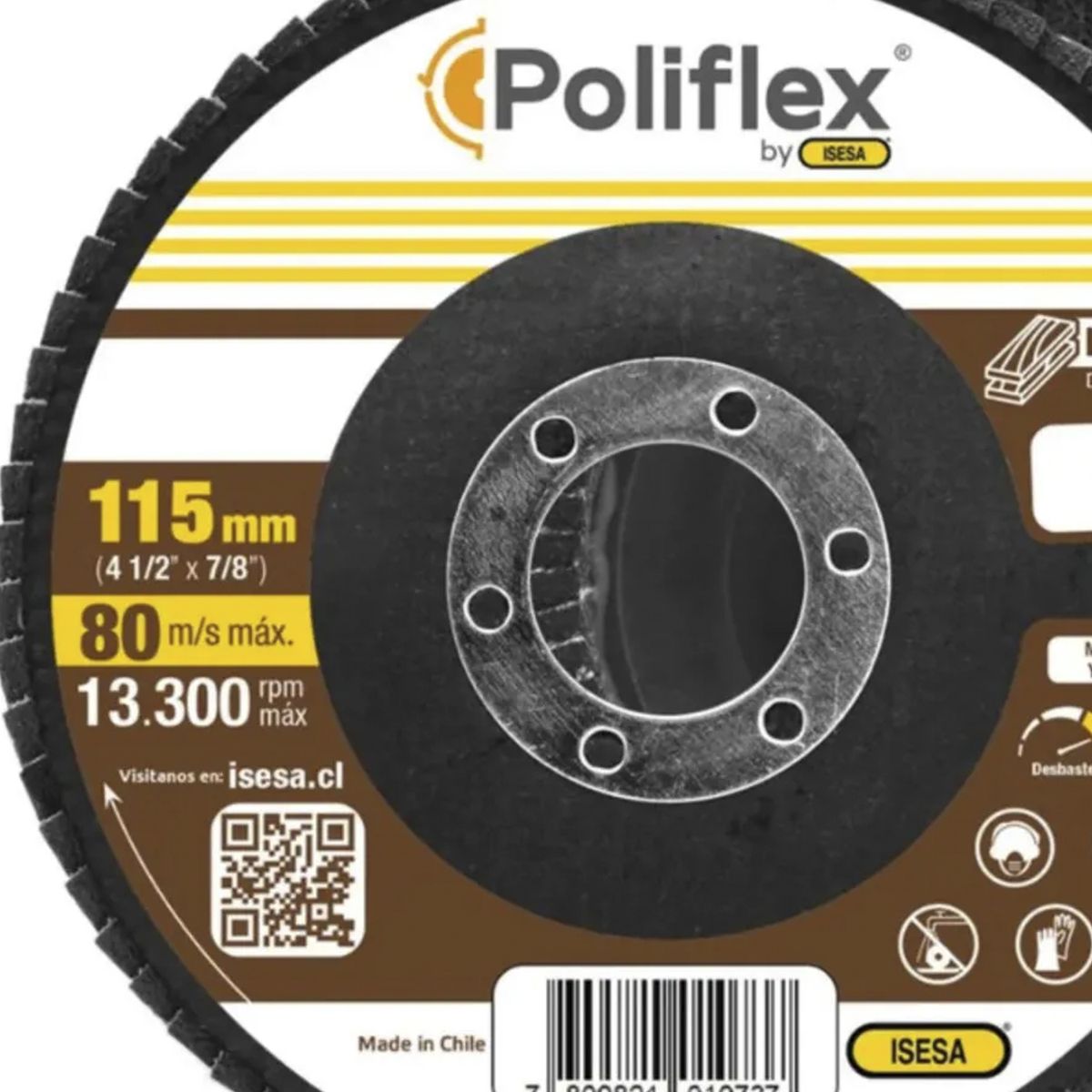 POLIFLEX - Disco laminado G60 4 1/2"F29 madera