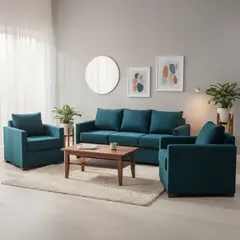 DKORA - Juego de Living 5 cuerpos Jade 167x68x77 cm Gris