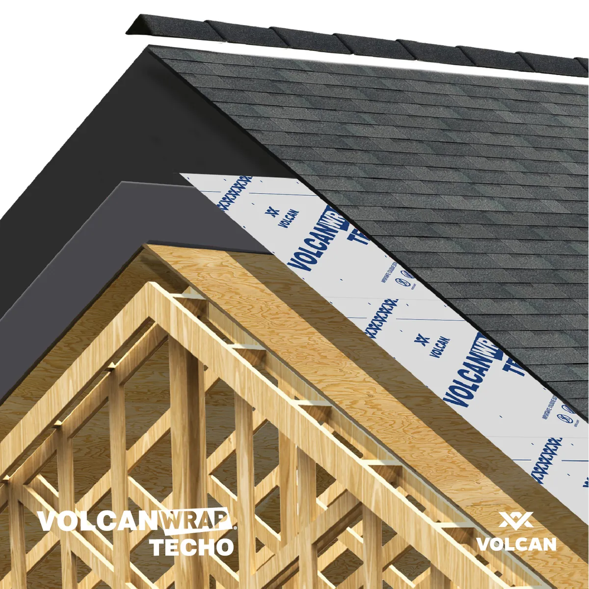 VOLCAN - Membrana Hidrófuga 110 Gr Volcanwrap Techo 75M2