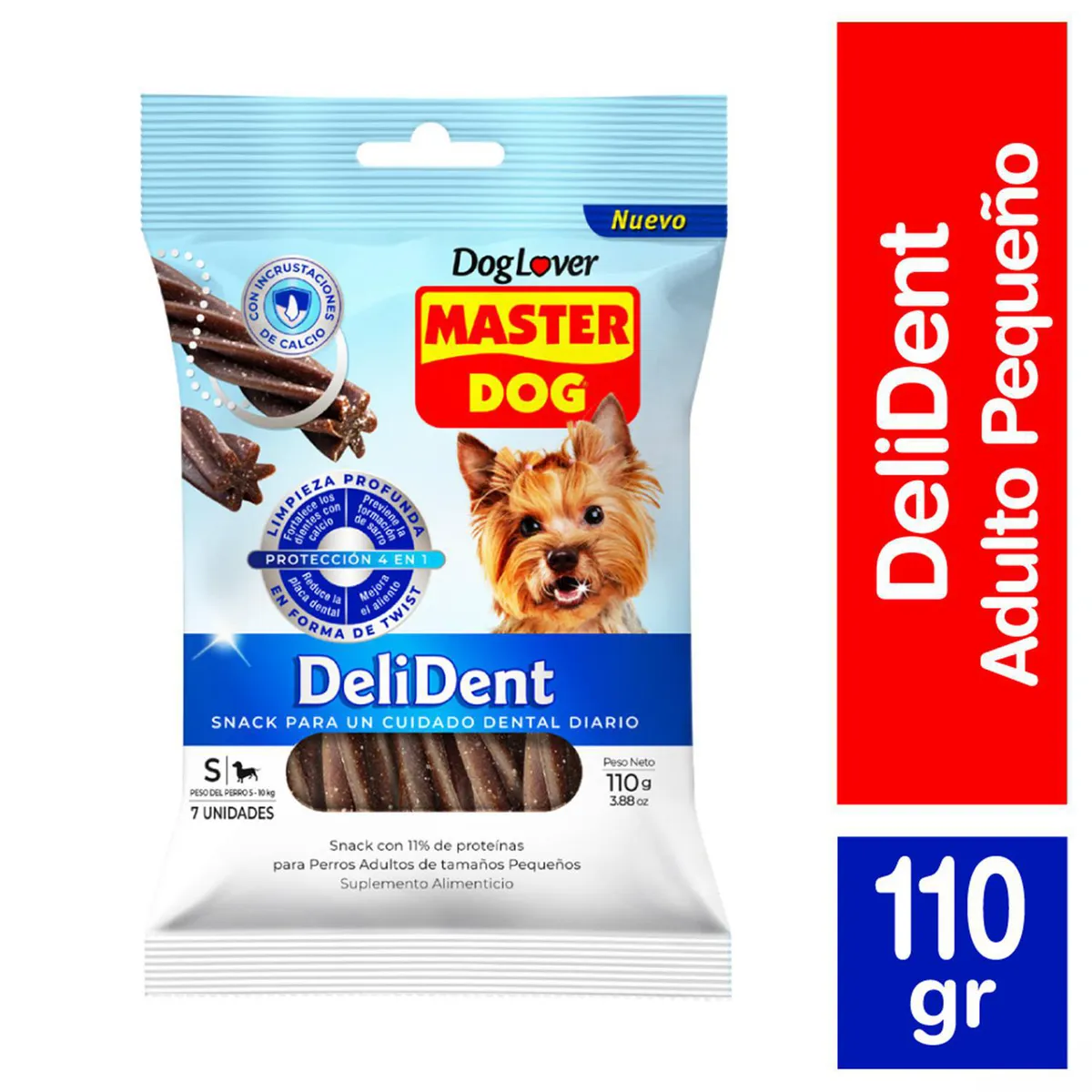 MASTER DOG - Snack para Perro Adulto Carne 0.110 kg