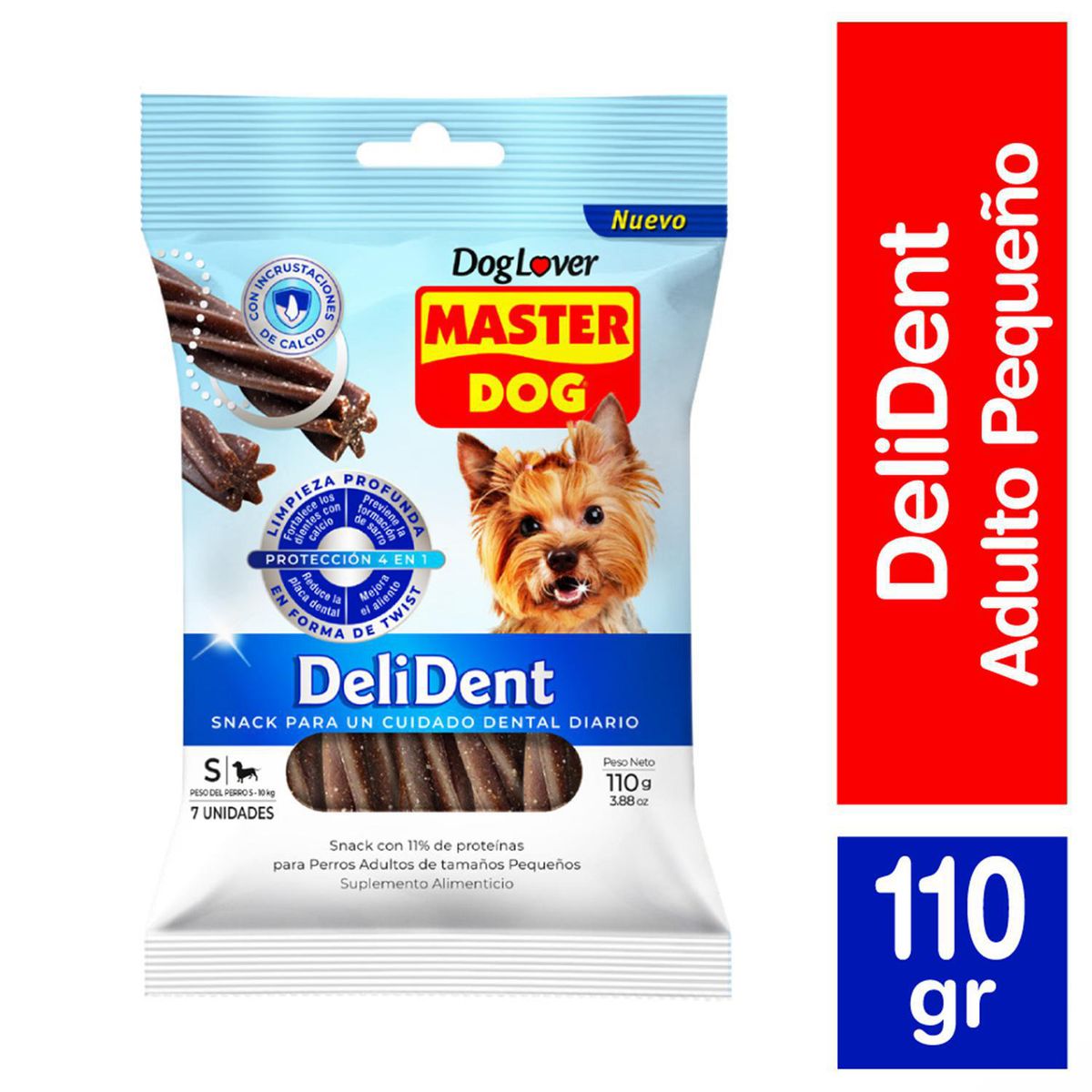 MASTER DOG - Snack para Perro Adulto Carne 0.110 kg