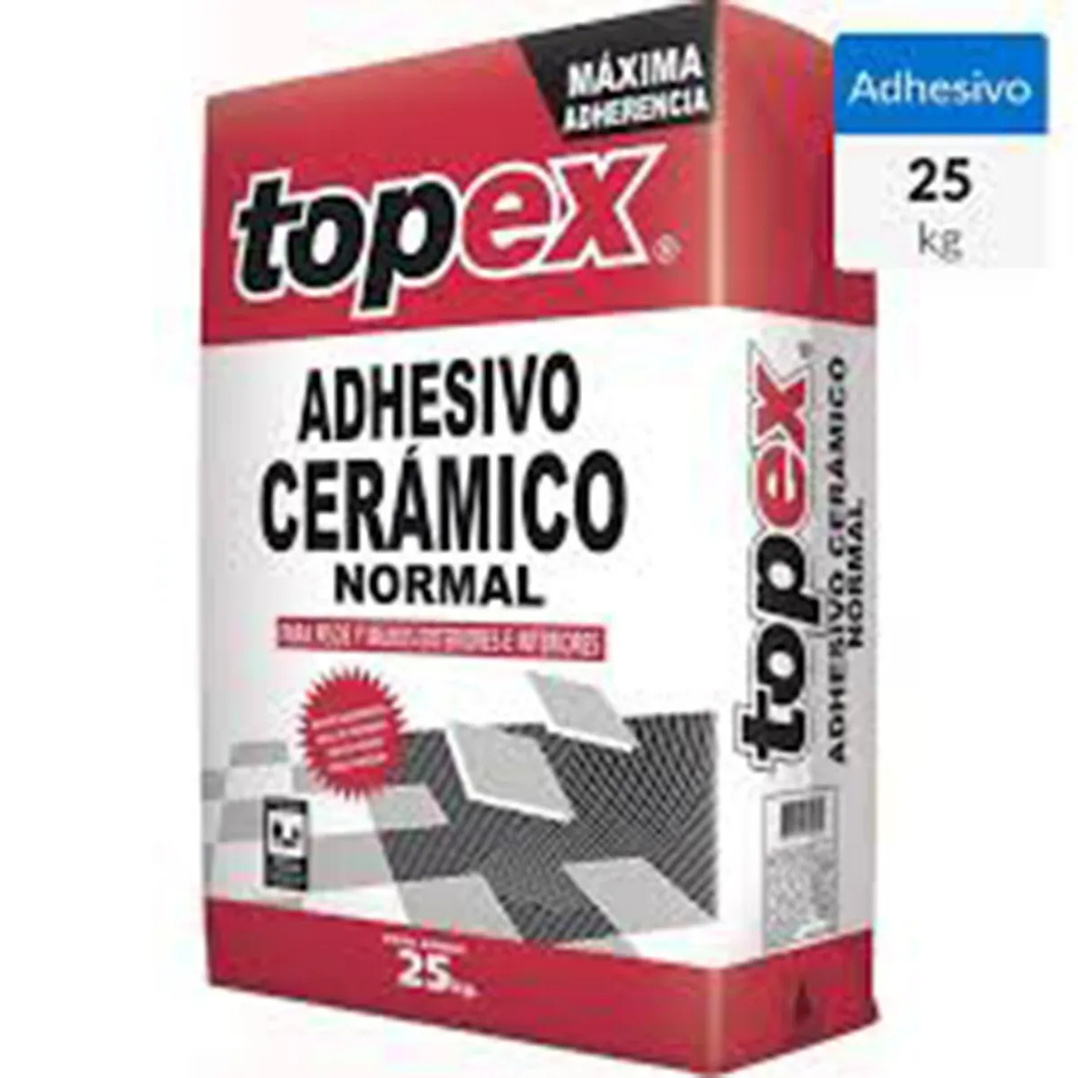 TOPEX - Adhesivo Piso y muro Superficie Rígido 25 kg