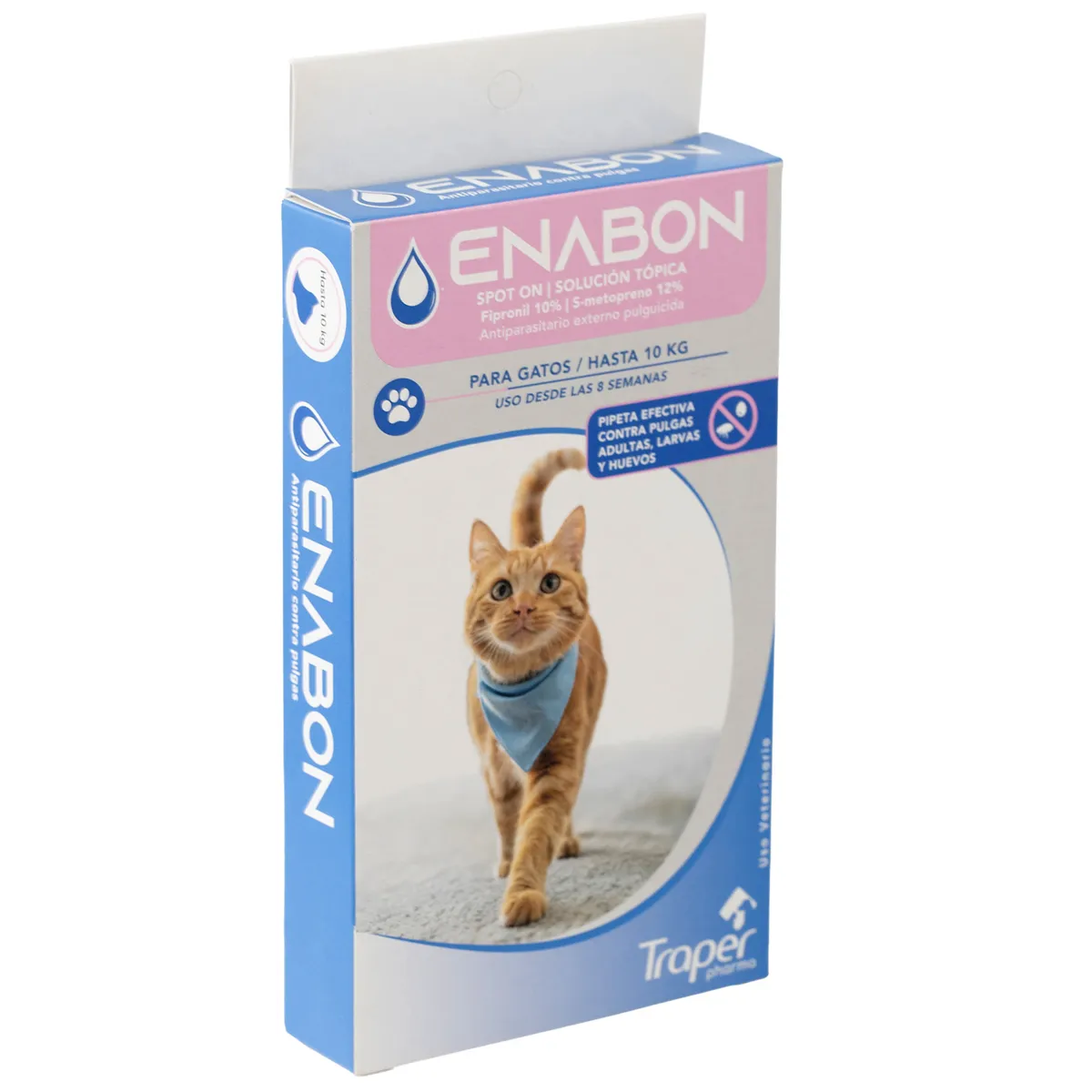TRAPER - Pipeta antiparasitario externo para gatos de hasta 10 kilos de peso