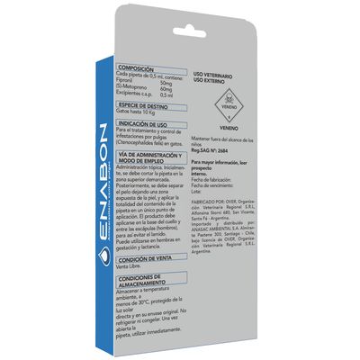 Imagen 2 del producto Pipeta antiparasitario externo para gatos de hasta 10 kilos de peso