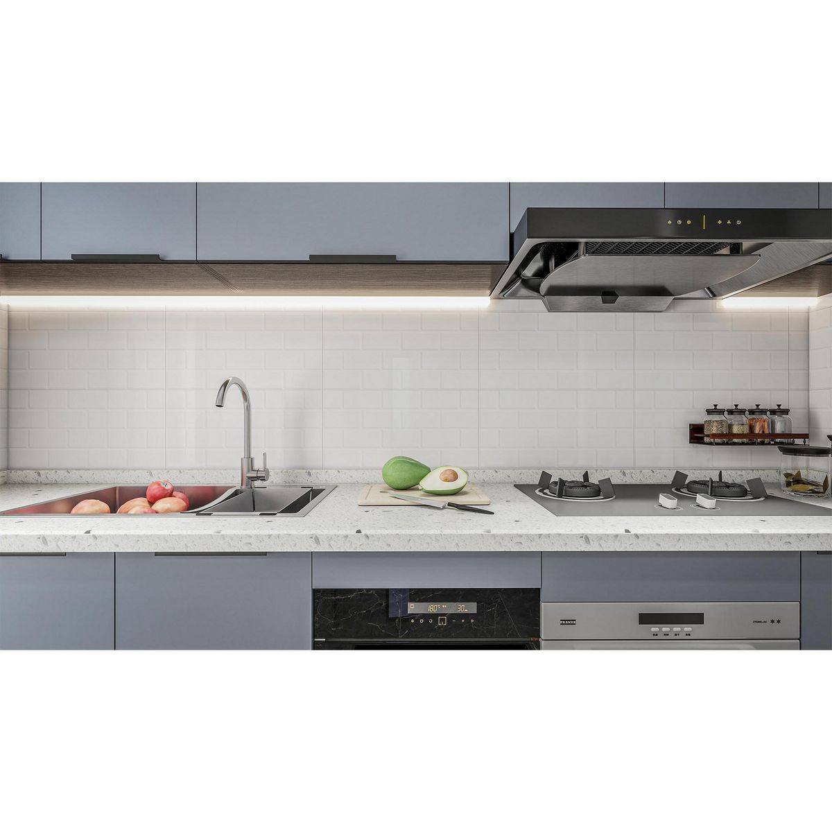 KLIPEN - Cerámica Muro 30X60 Ártico Brick Brillante 1.44 M2