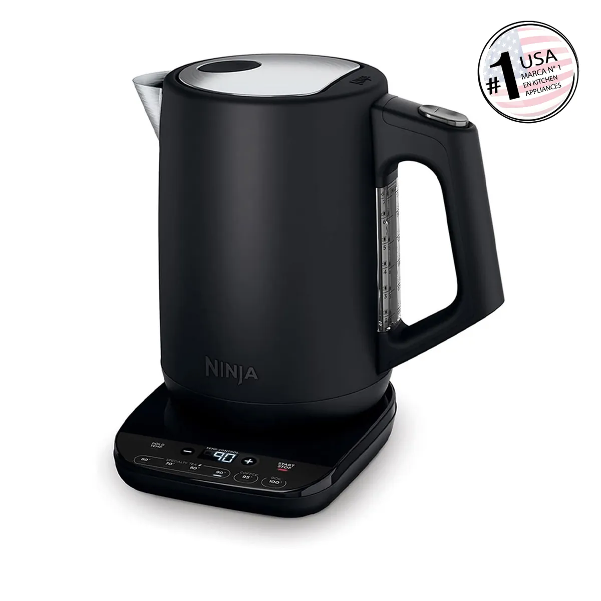 Hervidor con Regulador de Temperatura 1.7 Litros Negro KT200EU, marca NINJA - Foto Principal
