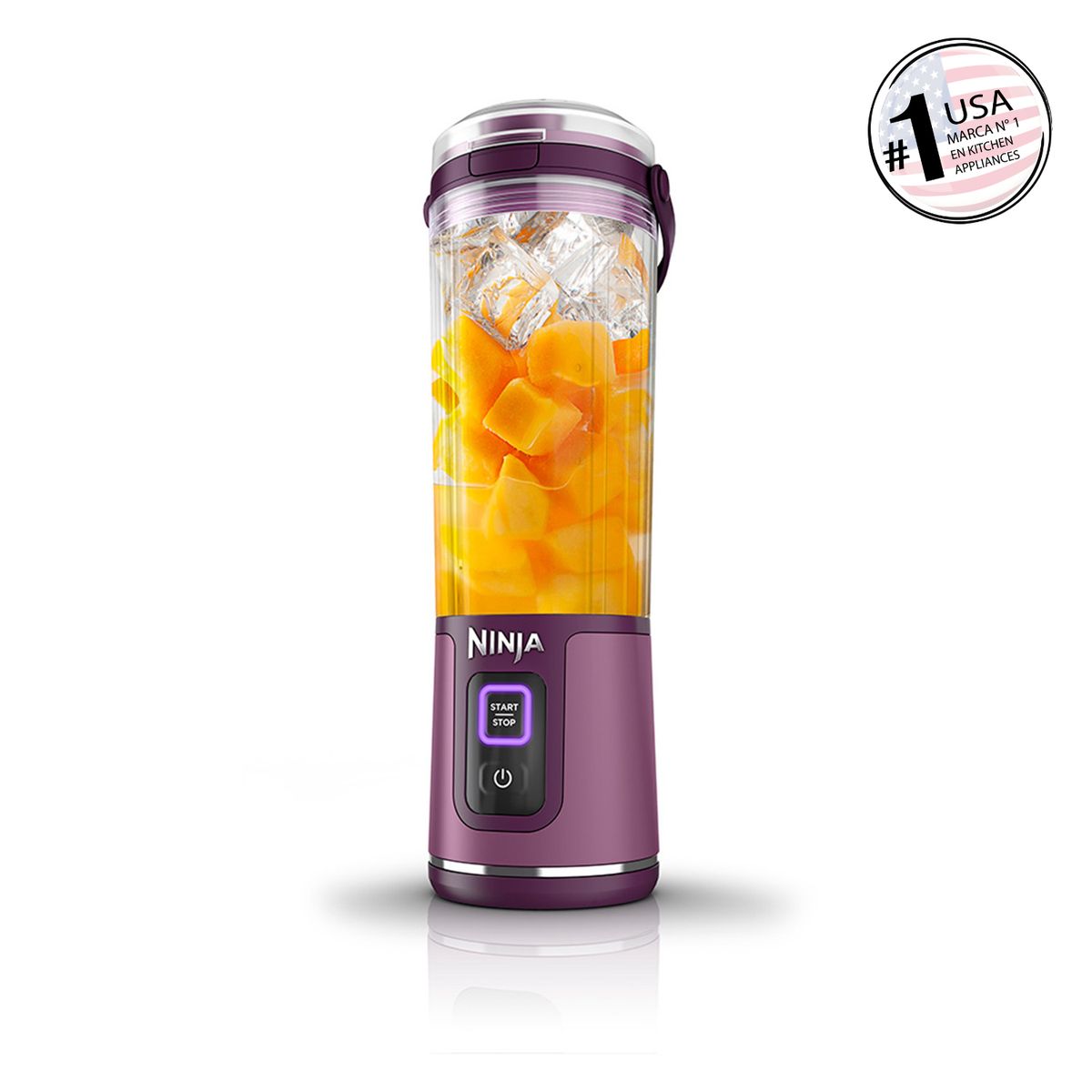 NINJA - Licuadora Individual Inalámbrica 0.5 Litros Morado Blast Passion Fruit