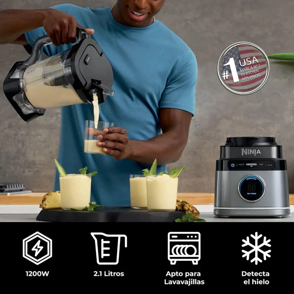Ninja Detect Power Pro BlendSense TB201 Acero Inoxidable/Negro, foto 3