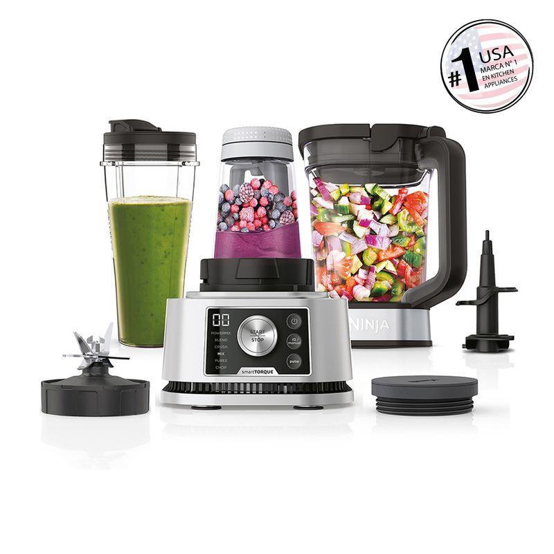 NINJA - Licuadora 2.1 Litros Plateado Foodie 3 En 1