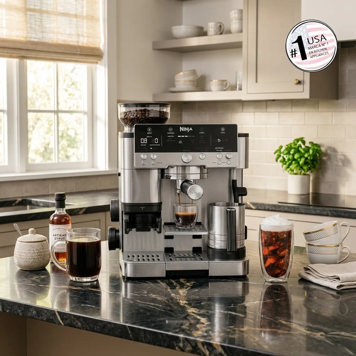 Máquina de Café Expresso Luxe 1650 W Plateada, marca NINJA - Foto 2