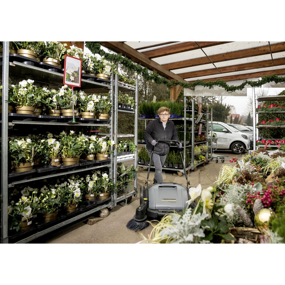 KARCHER - Barredora Profesional de 42 litros 2 Cepillo de alto rendimiento