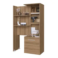 HOGA - Estante Multiuso Extensible MDP 3 Nivel(es) 36.8x138x49.2 cm Miel