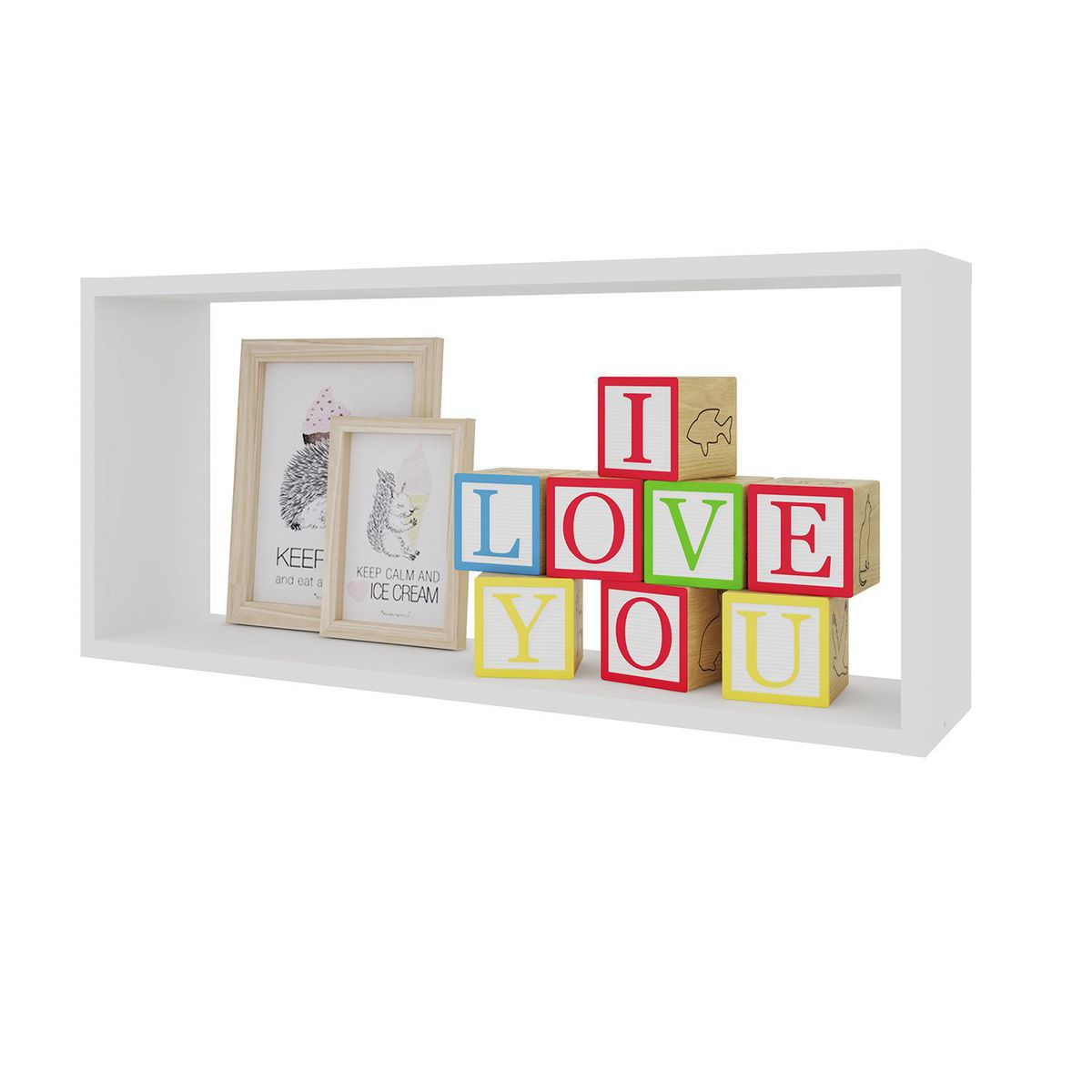 HOGA - Repisa Nicho Grande MDP 1 Nivel(es) 14.6x31.3x69.3 cm Blanco