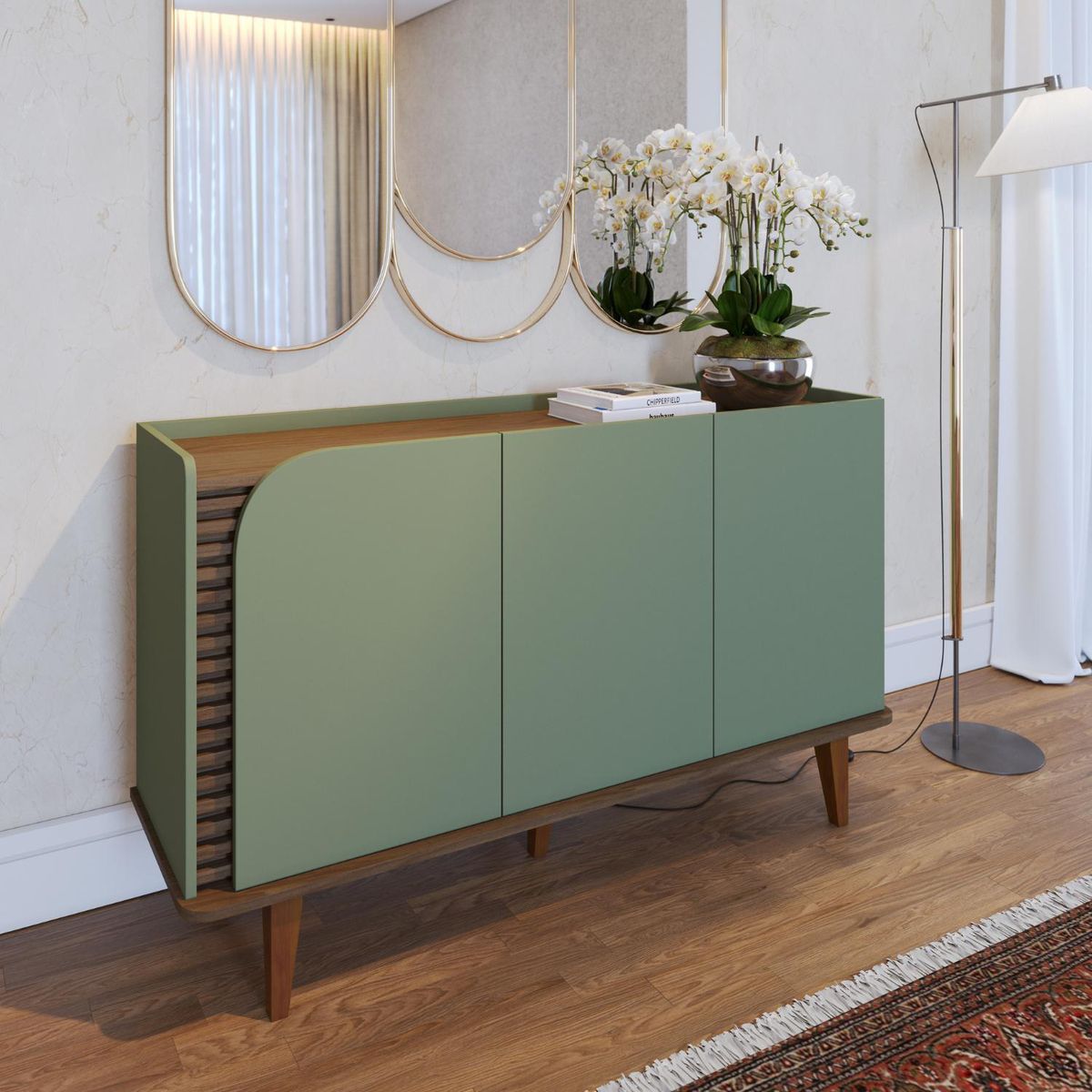 ONESSTA - Buffet Jurere Almendra/Verde 39.9x136x79.2 cm