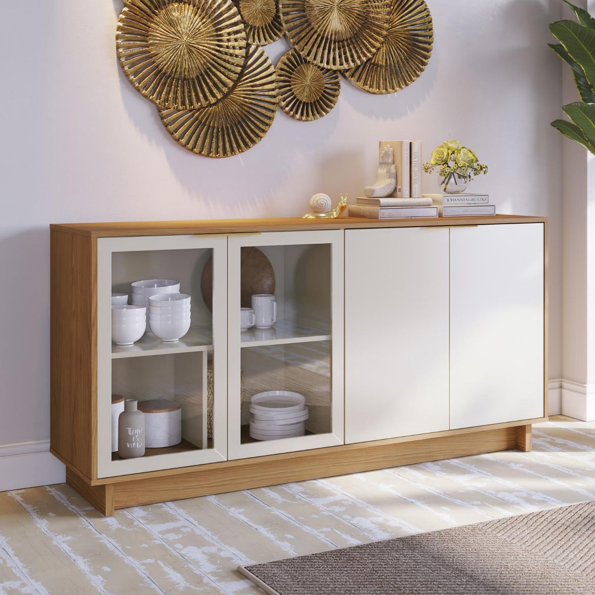 ONESSTA - Buffet Vittoria Freijo/off white 42.8x160x80.3 cm