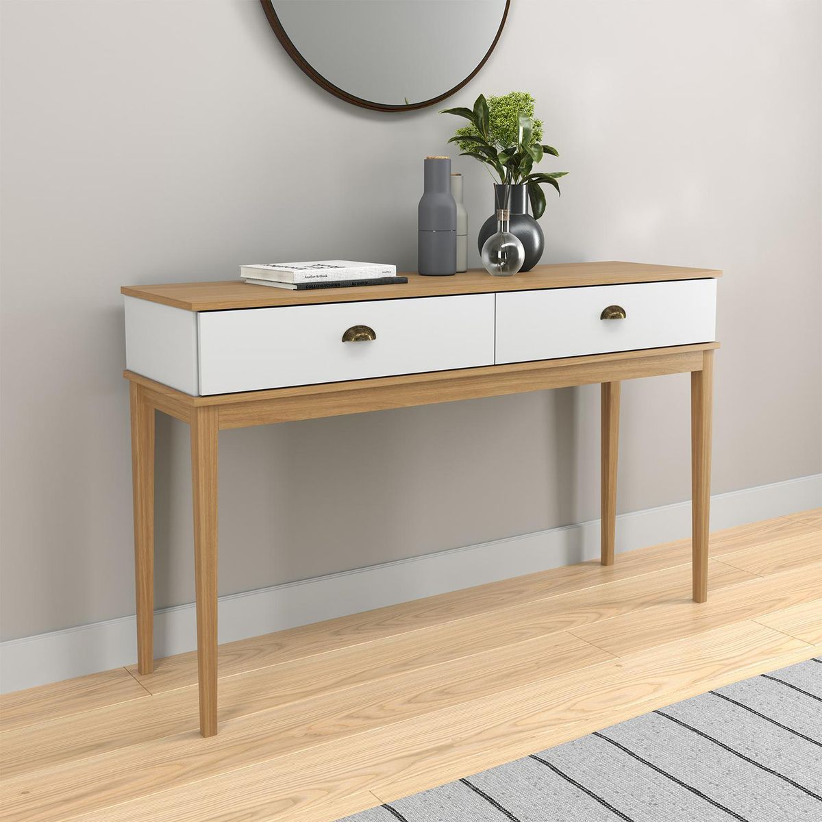 HOGA - Aparador arrimo Colonial Blanco 136x41x89 cm