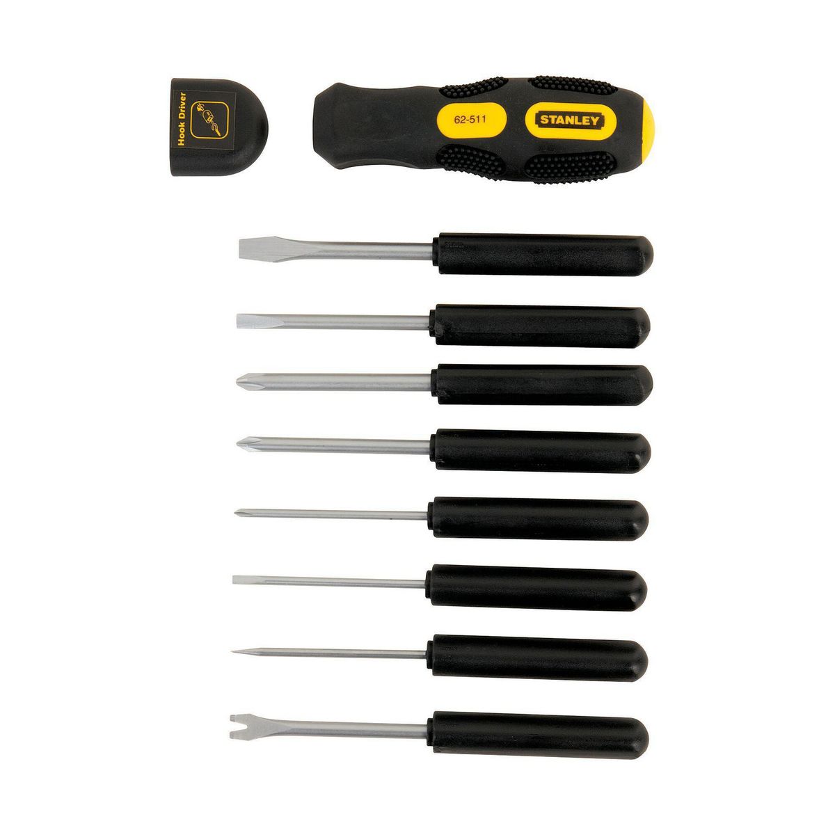 STANLEY - Set de destornillador con 9 piezas + estuche de almacenamiento