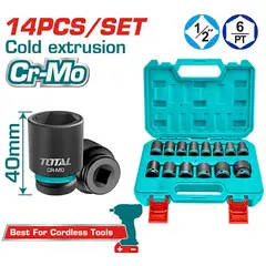 TOTAL - Jgo Dados Impacto 14Pcs 1/2" Dr