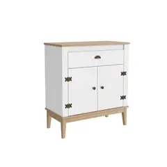 HOGA - Aparador buffet Colonial Blanco 80x41x90 cm